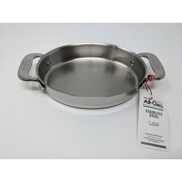 All-Clad 7" Oval Baker Stainless Steel Mini Baker Metalcrafters NWT - Picture 1 of 7